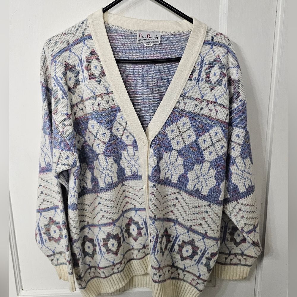 Vintage Nan Dorsey cardigan sz large, excellent condition